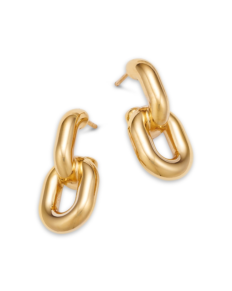 Bloomingdale's Fine Collection Polished Oval Link Drop Earrings in 14K Yellow Gold
