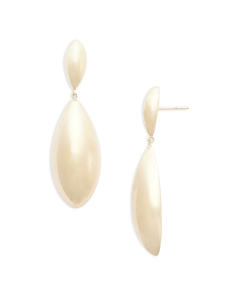 Jennifer Zeuner Dru Polished Pear Drop Earrings In Gold