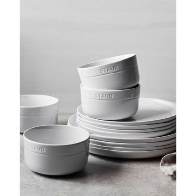 Setting for Four Dinnerware Set, White, 12 Piece