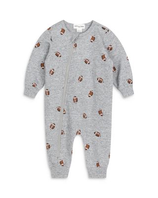 Miles The Label - Boys' Cotton Blend French Terry Football Print Playsuit - Baby