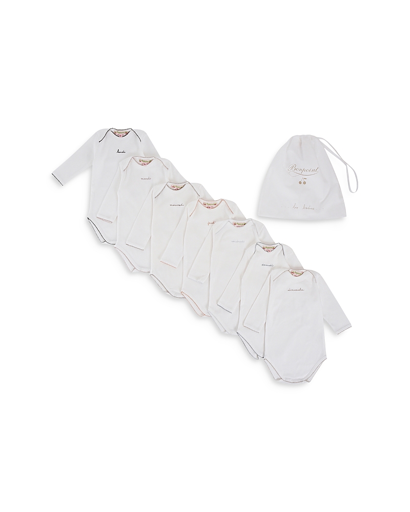 Shop Bonpoint Unisex Bodysuits, 7 Pack - Baby In White