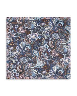 Eton - Floral Paisley Twill Pocket Square