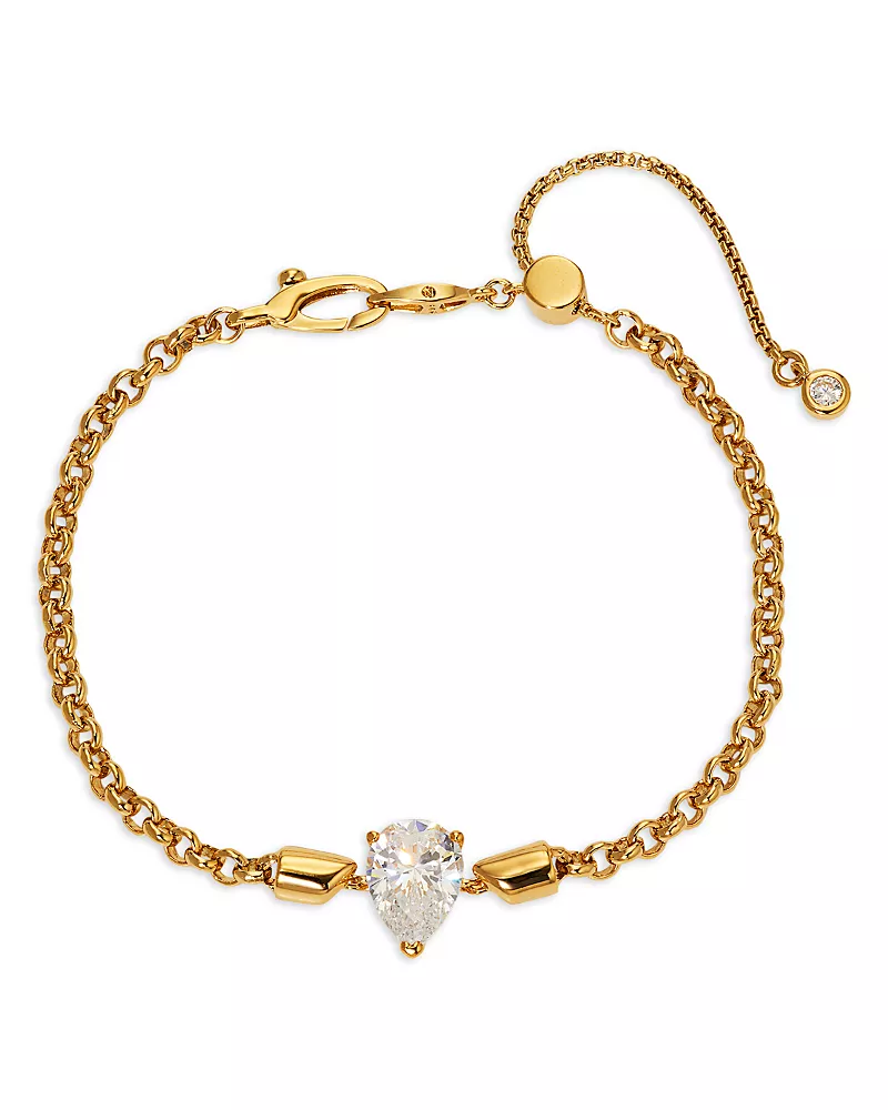 Nadri Cubic Zirconia Pear Slider Bracelet
