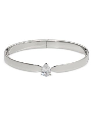 Nadri Cubic Zirconia Pear Solitaire Bangle Bracelet
