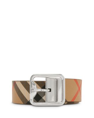 Burberry - Reversible Check B Buckle Belt