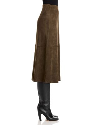 Faux Suede A Line Skirt