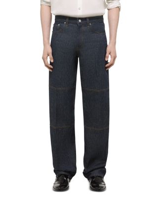 Helmut Lang - Wide Leg Zip Carpenter Jeans in Raw Indigo