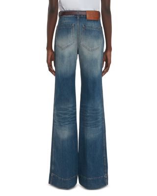 デニム・ジーパン Victoria Beckham 'Alina' jeans Alina High Waisted Jean In Mid Blue | Designer Jeans