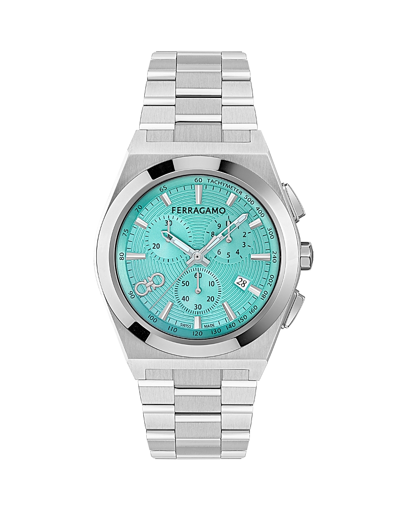 Ferragamo Vega Upper East Chrono Bracelet Watch In Brown