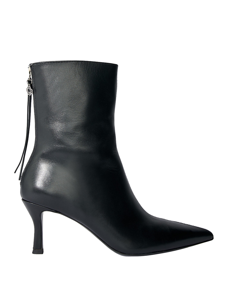 Maje 75mm Leather Ankle Boots In Black