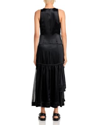 Liquid Satin Tiered Gown