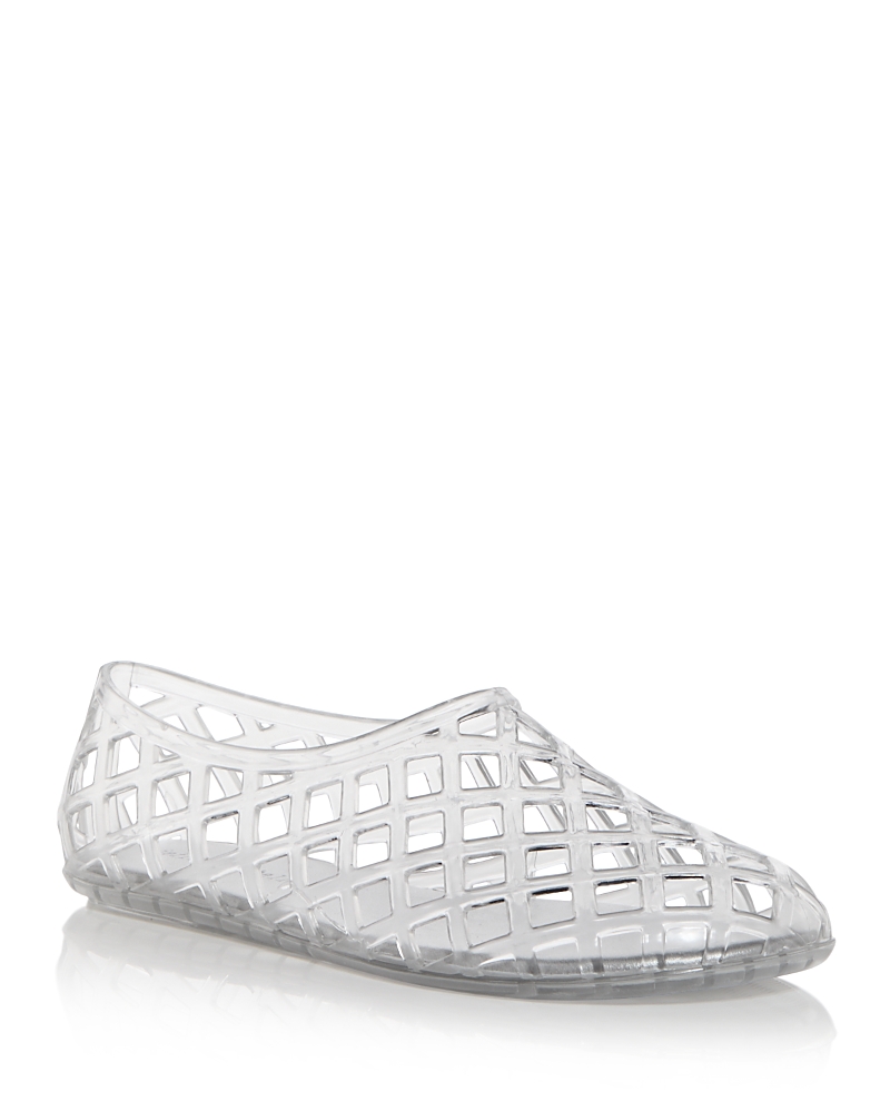 Jeffrey Campbell Jellz Slip-on In Clear Silver
