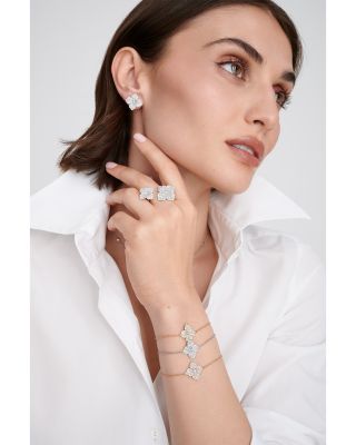 18K Yellow Gold Fiore Bracelet with Diamonds, 0.78 tcw