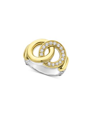 LAGOS - Two Tone Interlocking Diamond Statement Ring, 0.34 ct. t.w.