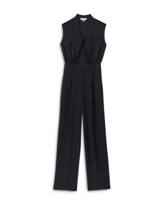 Reiss Black And White Tuxedo Jumpsuit REISS Dani Ivory White