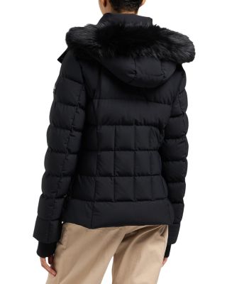 Betta Shearling Trim Down Puffer Jacket