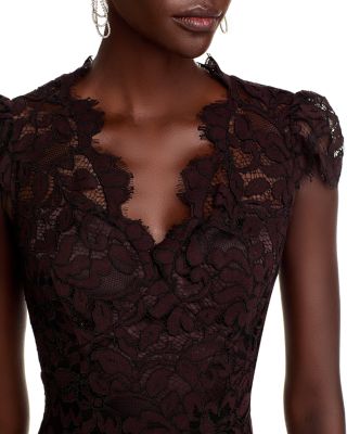 Scalloped-Edge Lace Gown