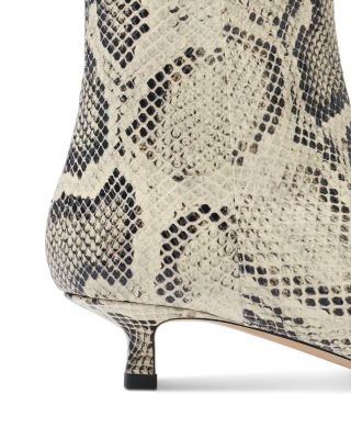 Women's Sofie Pointed Toe Embossed Kitten Heel Ankle Boots