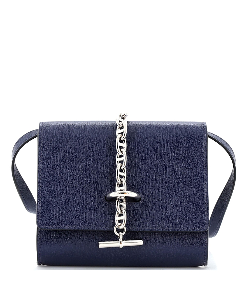 Pre-Owned Hermes Chaine d'Ancre Compact Wallet on Strap Verso Chevre Mysore