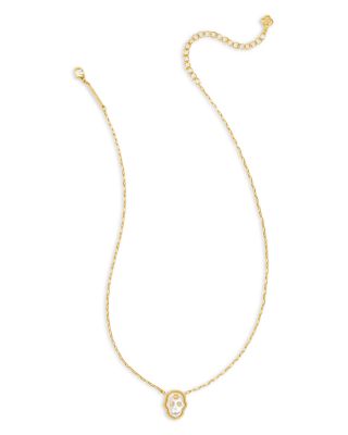 Kendra Scott Pave & Mother Of Pearl Skeleton Pendant Necklace, 16-19