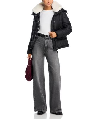 Sherpa Hooded Puffer Jacket - Exclusive