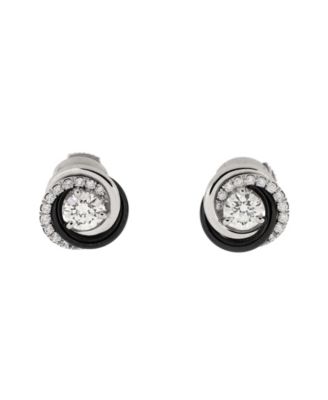 Pre-Owned Cartier Mini Trinity Stud Earrings 18K White Gold with