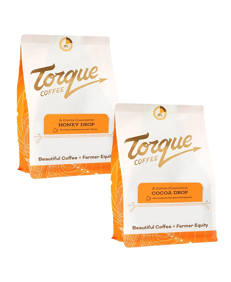 Gocoffeego - Torque Professor Peaberry's Drip Duo - Cocoa Drop & Honey Drop (2x 12oz Bags Total) In Brown