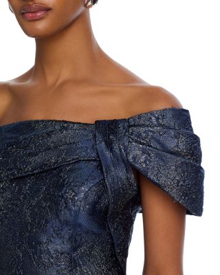 Metallic Asymmetric Gown