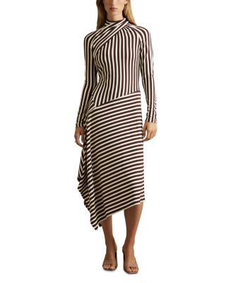 REISS - Cat Jersey Stripe Midi Dress