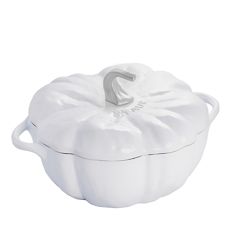 Staub Cast Iron 3.5 Qt. Pumpkin Cocotte In White
