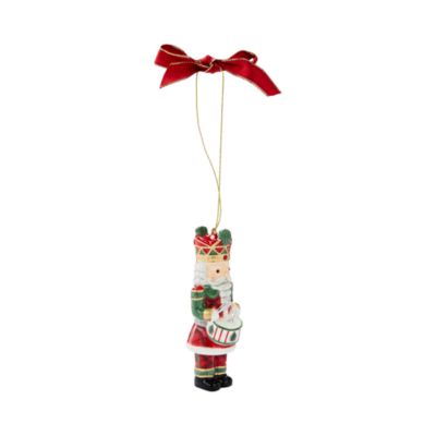 Christmas Tree Nutcracker Tartan &amp; Green Ornament