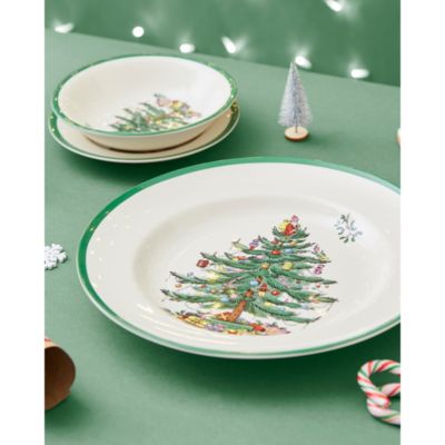 Christmas Tree Dinner Plates, Set of 4