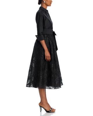 Mixed Media Shirt Dress