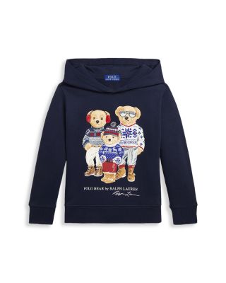 Ralph Lauren - Boys' Polo Bear Family Fleece Hoodie - Little Kid, Big Kid