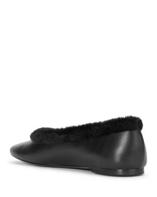 Women's Alba Faux Fur Trim Ballet Flats