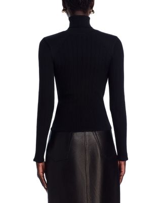 Button Trim Turtleneck Sweater - Exclusive