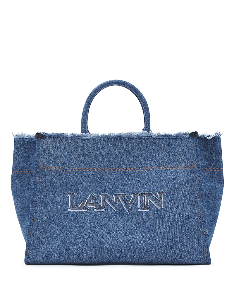 LANVIN IN & OUT MM TOTE BAG IN DENIM