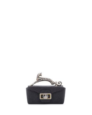 Lanvin Micro Pencil Cat Bag In Suede