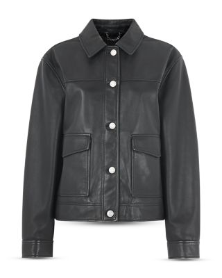 Leather Collared Overshirt