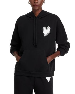 AQUA - Hoodie Heart Patch Sweatshirt - Exclusive