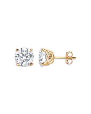 Bloomingdale's Fine Collection - Lab Grown Diamond Tulip Setting Stud Earrings in 18K Yellow Gold, 3.0 ct. t.w.