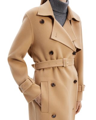 Theory New Divide Double Face Double Breasted Trench Coat