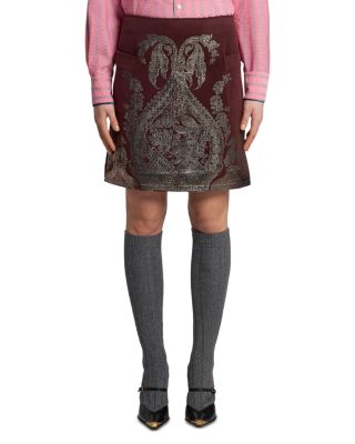 Etro - Metallic Print Mini Skirt