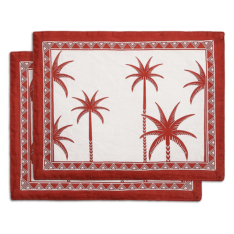 La Doublej Placemat Set Of 2 In Mattone