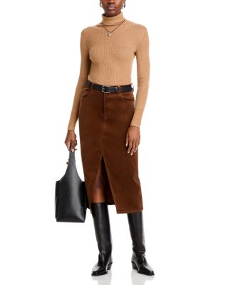 PAIGE Meadow Corduroy Midi Skirt | Bloomingdale's