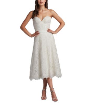 Tadashi Shoji - Linley Strapless Embroidered Tulle Midi Dress
