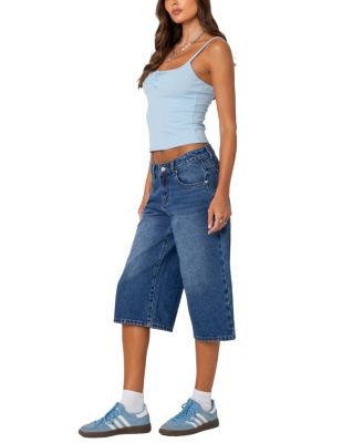 Ribbed Henley Tank Top