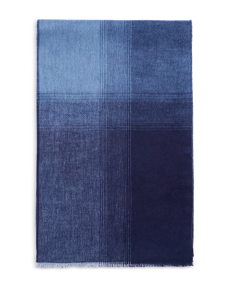 Bloomingdale's The Men's Store At Ombre Block Scarf - Exclusive In Navy