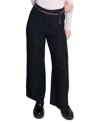 Maje - Pizeldaly Sequined Tweed Pants