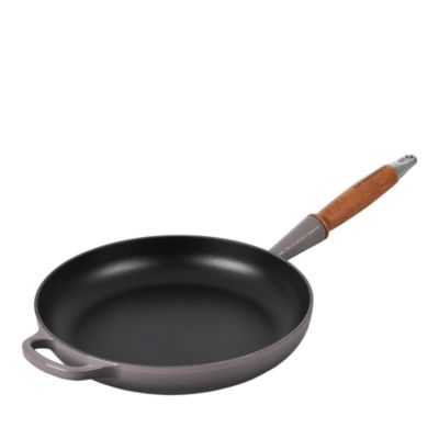 Enameled Cast Iron Alpine Wood Handle Fry Pan, 2.25 Qt